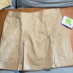Khaki uniform skort, teen, big girl